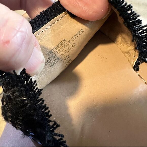 Tommy Hilfiger Black Raffia Fringe Terrin Open Toe Espadrille Sandals Size 7.5 - Picture 3 of 13